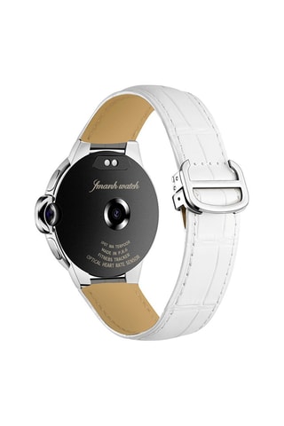 Smartwatch EKO-Stella - Bianco (cinturino in pelle con cinghia pieghevole) 