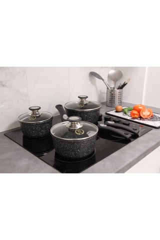 3 Steelpannen met Greblon® C3 Bekleding - 16, 18 en 20 cm