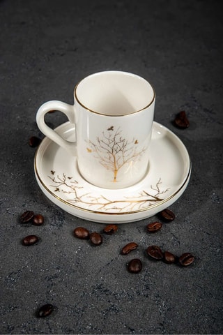 Porseleinen Koffieservies - 6 Personen