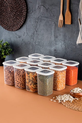 12 Bewaarbakjes 1,2 l