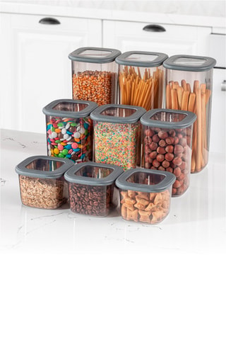 9 BPA-vrije Kunststof Bewaarbakjes - 55 tot 175cl