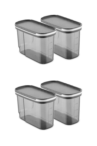 4 Bewaarbakjes - 1250 ml