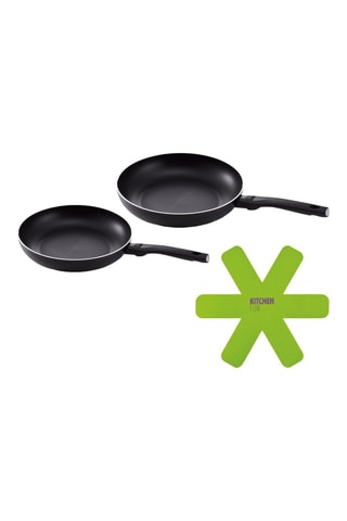 2 koekenpannen en 1 viltbescherming Salsa