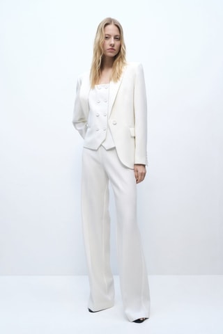 Gilet de costume double boutonnage - Blanc