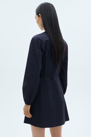 Robe cache-coeur coton - Bleu
