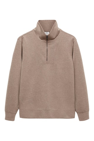 Sweat-shirt regular-fit col zippé - Gris