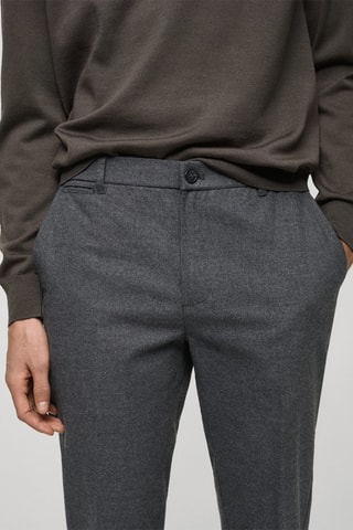 Pantalon en flanelle regular fit - Gris