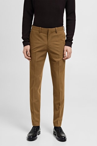 Pantalon costume Parí super slim-fit - Jaune foncé