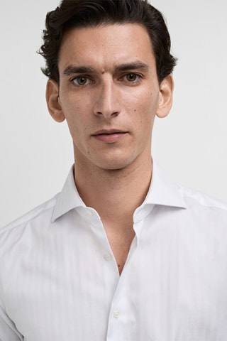 Chemise costume slim fit 100 % coton - Blanc