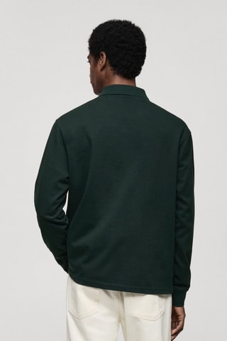 Sweat-shirt polo 100 % coton - Vert