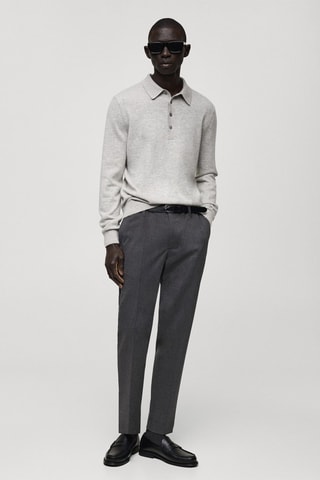 Pantalon flanelle regular-fit - Gris