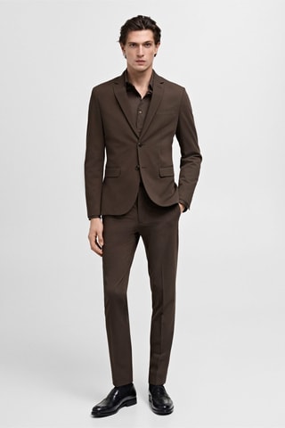Veste costume París super slim-fit - Marron