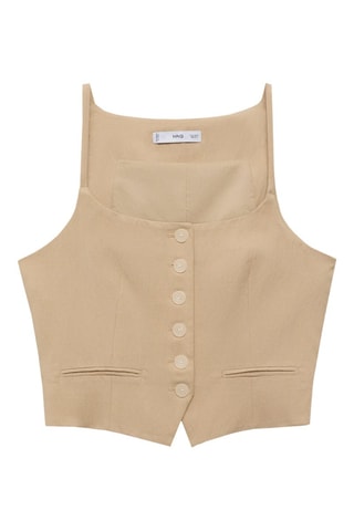 Gilet de costume lyocell - Beige