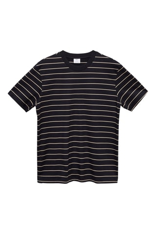 T-shirt 100 % coton rayures - Bleu