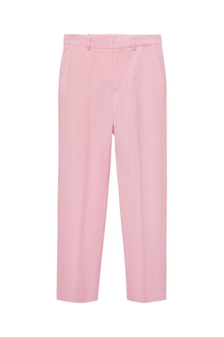 Pantalón de traje lino - Rosa