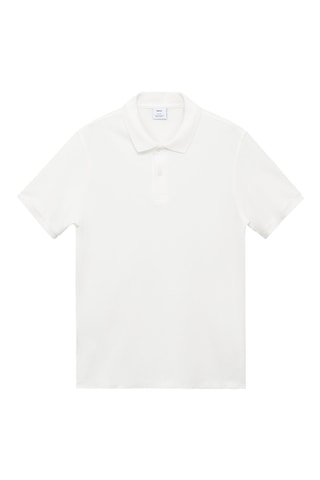 Polo regular-fit piqué coton - Blanc