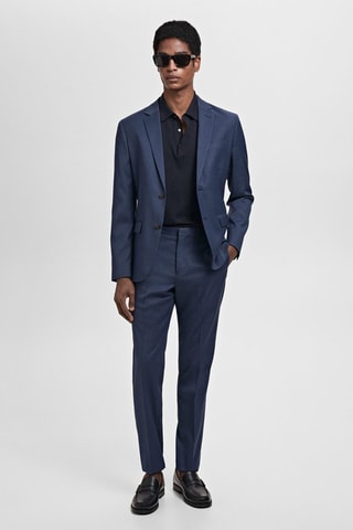 Veste costume París super slim-fit - Bleu