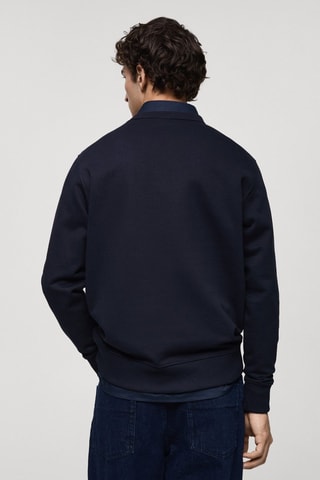 Sweat-shirt coton regular-fit - Bleu marine