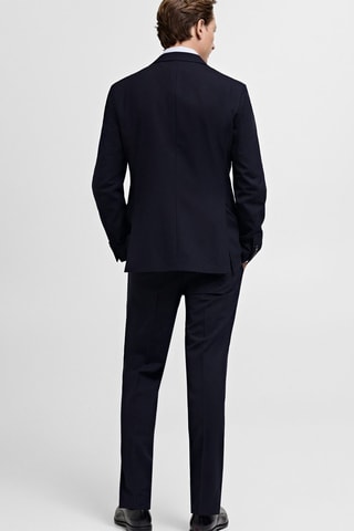 Veste costume Turín 100 % laine - Bleu marine