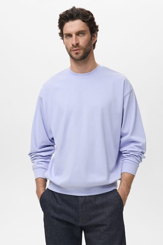 Sweat 100 % coton relaxed-fit - Ciel