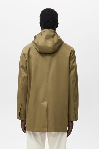 Parka capuche résistante à l'eau - Kaki