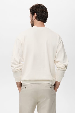 Sweat 100 % coton relaxed-fit - Blanc