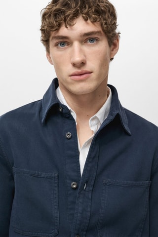 Surchemise tencel regular-fit - Bleu
