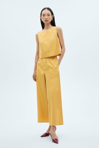 Jupe-culotte coton - Jaune