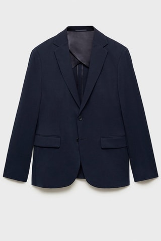 Veste Verner slim-fit en coton - Bleu marine