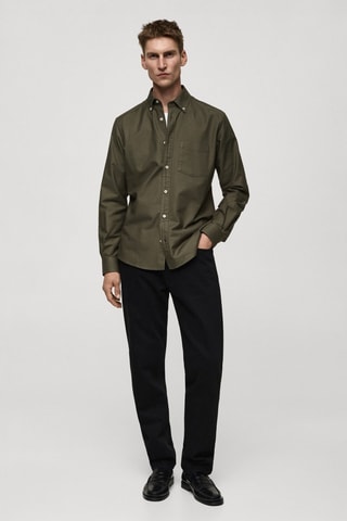 Chemise 100 % coton Oxford - Kaki