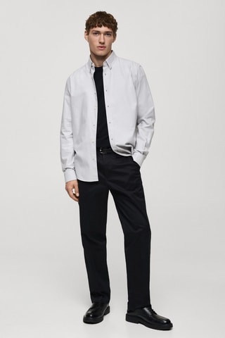 Chemise oxford 100 % coton - Gris