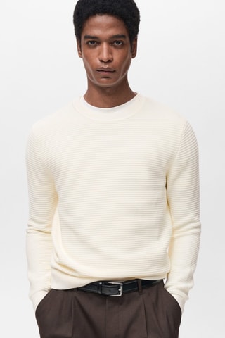 Pull 100 % coton tressé - Blanc