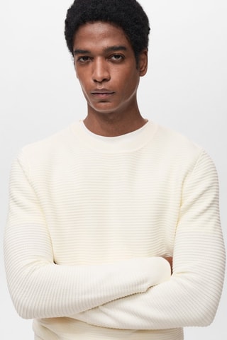 Pull 100 % coton tressé - Blanc