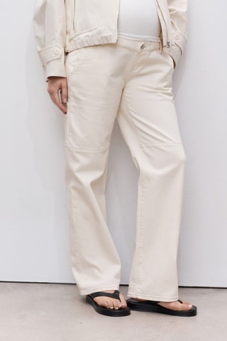 Jean de grossesse wideleg - Blanc
