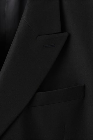 Veste de costume croisée regular-fit - Noir