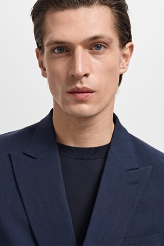 Veste de costume Monaco croisée slim-fit - Bleu