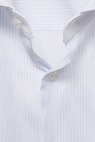 Chemise costume slim fit coton rayures - Blanc