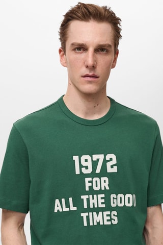 T-shirt 100% coton brodé - Vert