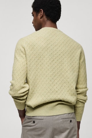 Pull-over maille tressée - Vert