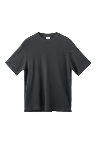 T-shirt structure 100 % coton rayures relaxed-fit - Bleu