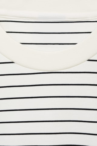 T-shirt manches longues rayures - Écru