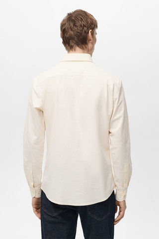 Chemise 100 % coton rayures bicolores - Jaune