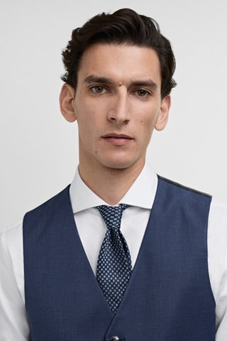 Gilet costume París super slim-fit - Bleu