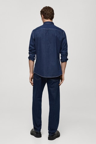 Chemise en jean 100 % coton - Bleu