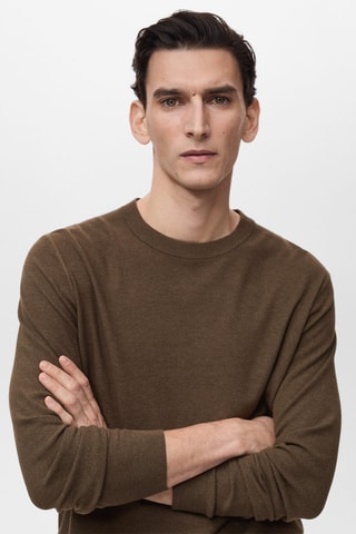 Pull-over en maille fine - Marron
