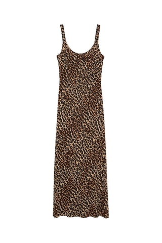 Robe midi léopard - Noir