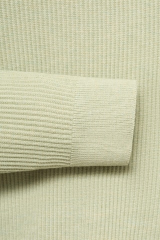 Pull coton maille fine côtelée - Vert