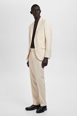 Pantalon costume Milán slim-fit - Écru