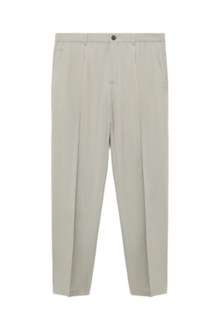 Pantalon laine froide slim-fit pinces - Gris