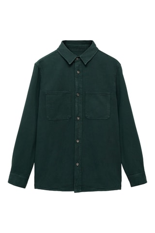 Surchemise tencel regular-fit - Vert